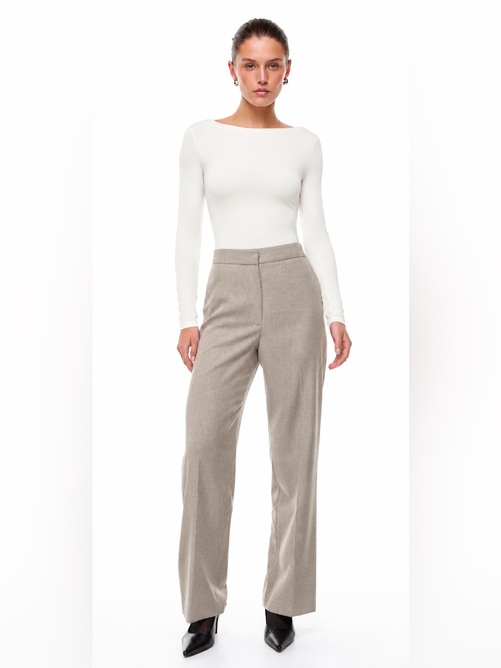 Aritzia Wilfred Alanya Pant Beige – Size 10